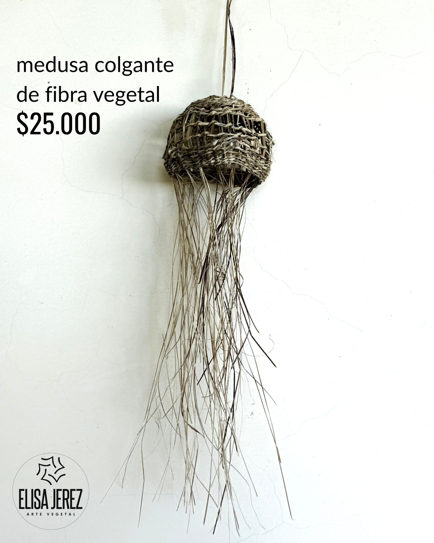 Medusa Colgante de Fibra Vegetal - Mediana | Modelo 1