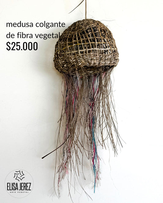 Medusa Colgante de Fibra Vegetal y Yute - Mediana | Modelo 3