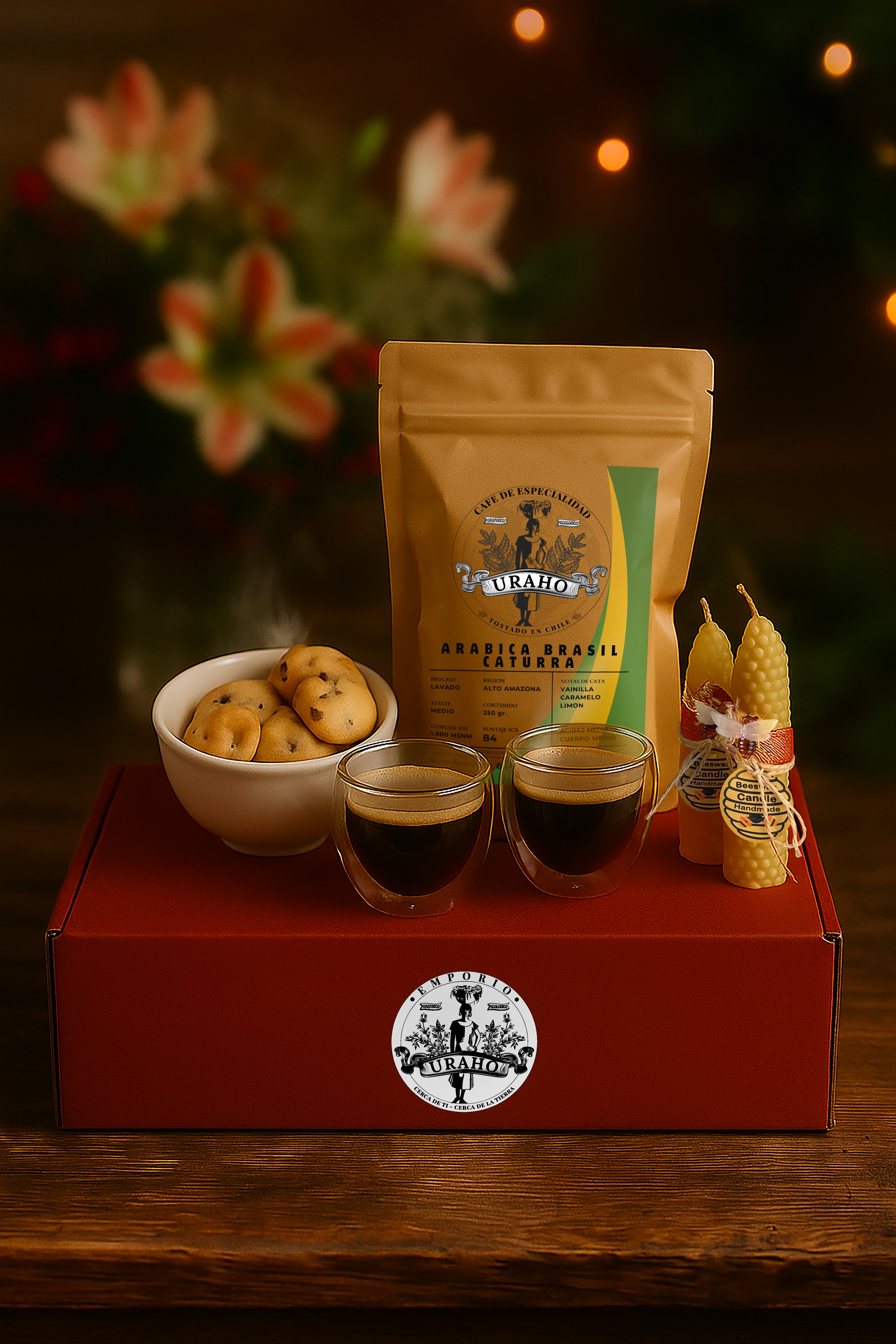 Set Navideño - Esencial Uraho · Oro – Café Brasil