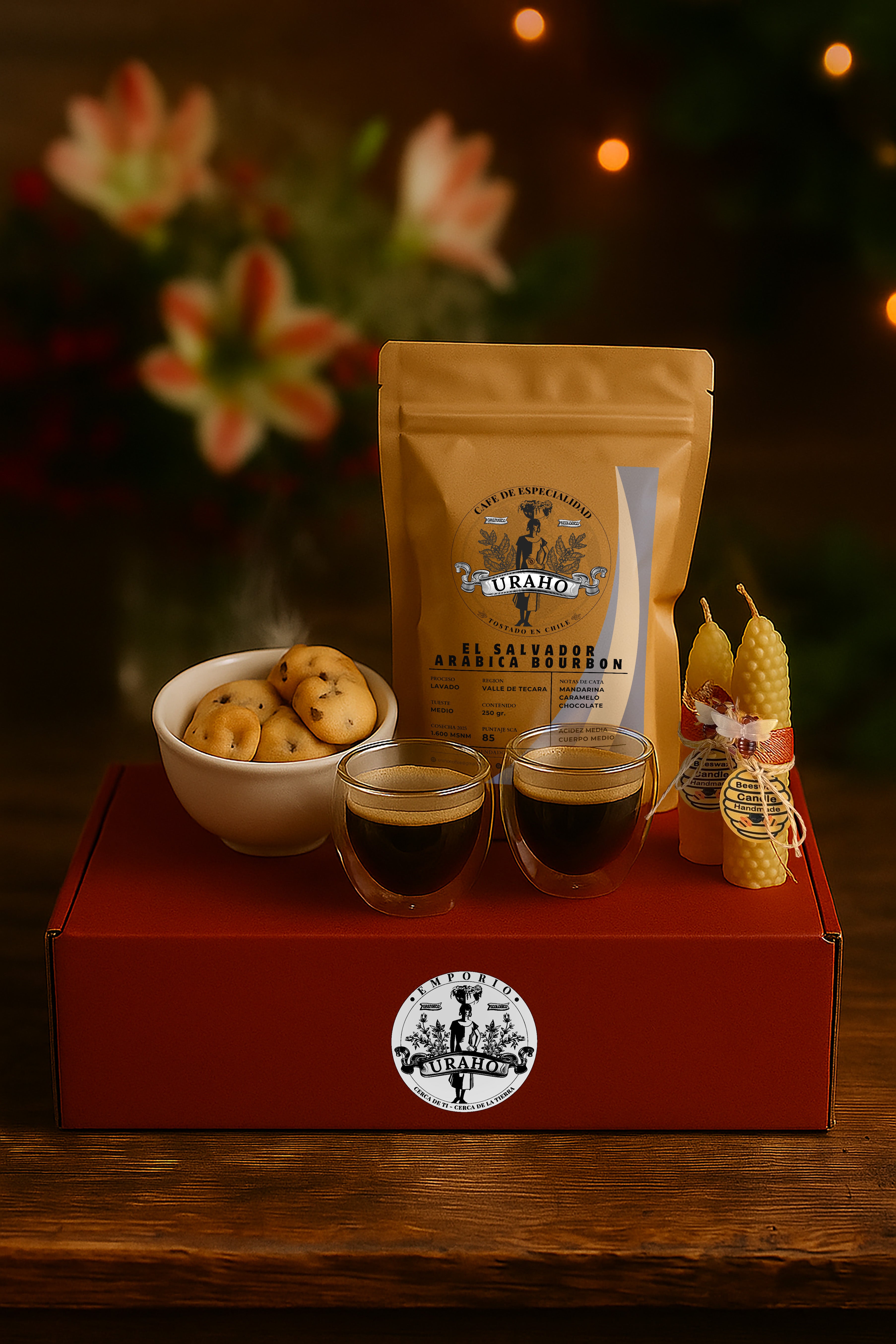 Set Navideño - Esencial Uraho · Oro – Café El Salvador