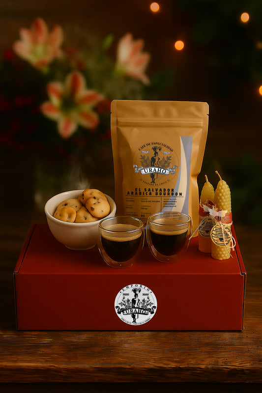 Set Navideño - Esencial Uraho · Oro – Café El Salvador