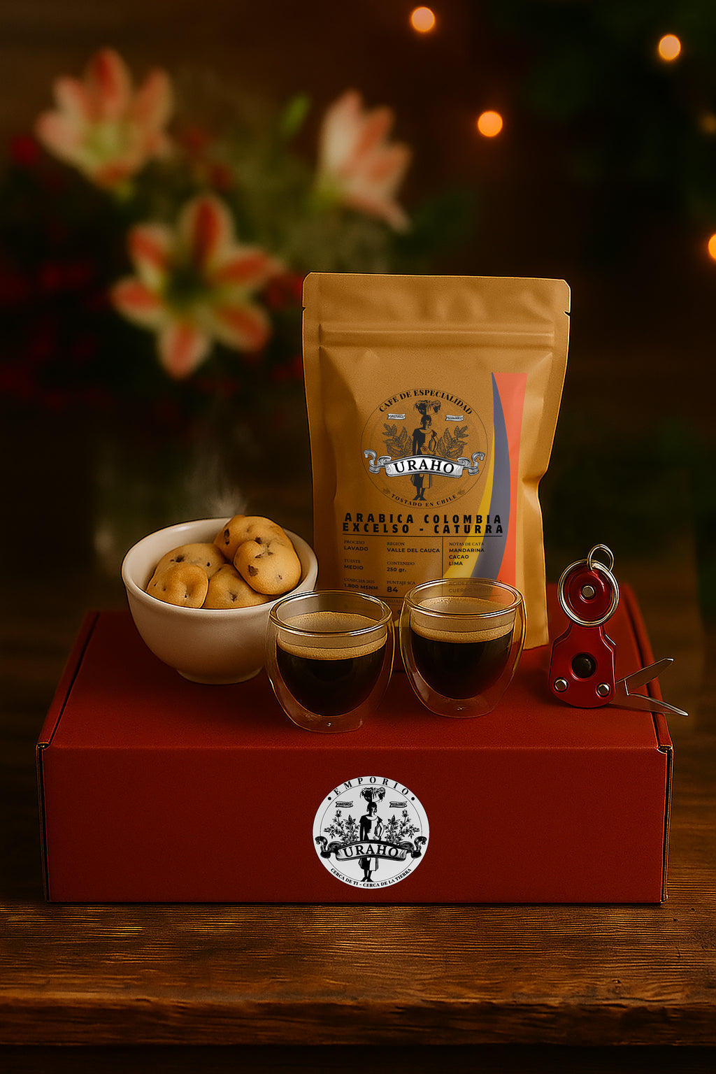 Set Navideño - Esencial Uraho · Acero – Café Colombia